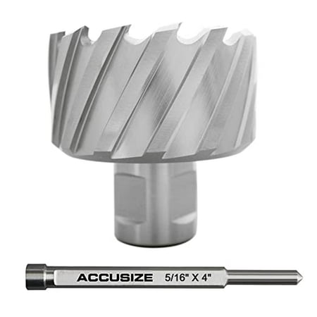 

Accusize Industrial Tools 3 Cutting Dia x 1 Cutting Depth H.S.S. Annular Cutter Plus 1 Pilot Pin 2080-2053PIN