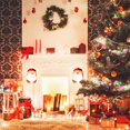 thumbnail image 5 of Paquete de 2 cubiertas de luces de porche de Papá Noel para decoración de exteriores, cubiertas de farolas rojas para decoración de puertas de casa durante las fiestas, 5 of 5