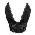 thumbnail image 5 of Ticikt Women's Lace Camisole Front Button Detail Sheer See Through Sleeveless Tank Top,Color:Black, 5 of 6