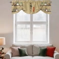 thumbnail image 2 of Cute Owls Harmony Tie Up Valance Curtains for Windows, Kitchen Curtains Window Treatments, Japanese Cartoon Branch Brown Short Window Shades Valances for Bedroom Bathroom Cafe 54"x18", 2 of 8