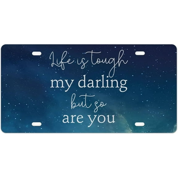 License Plate Frame Covers It is Well with My Soul Car License Plates Encouraging Vanity Tag Car Front Plate Merry Christmas for Auto Car Bike Motorcycle Vehicle 6"x12"