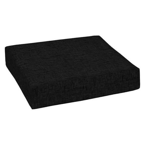Arden Outdoor Deep Seat Cushion 24x24 - Rainproof Patio Cushions, Fade Resistant, Black - Replacement Seat Cushions for Outdoor Furniture