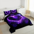 thumbnail image 3 of Castle Fairy Floral Love Heart Queen Comforter Set,Flower Rose Bedding Comforter Set, 3 of 8