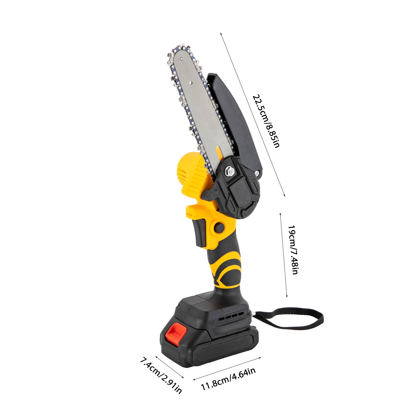 Mini Cordless Chainsaw with 2 Batteries, 6-Inch Electric Handheld Chainsaw, 20V 19800mAh Rechargeable Powered Saw with Safety Lock, One-Hand Lightweight Design for Tree Trimming & Wood Cutting