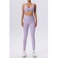 thumbnail image 4 of Conjunto de yoga ajustado de secado rápido for mujer, traje deportivo for correr con bolsillo, transpirable, de dos piezas, estilo nude, 4 of 5