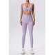 thumbnail image 4 of Conjunto de yoga ajustado de secado rápido for mujer, traje deportivo for correr con bolsillo, transpirable, de dos piezas, estilo nude, 4 of 5