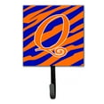 thumbnail image 4 of Letter R Initial  Tiger Stripe Blue and Orange Leash or Key Holder, 4 of 7