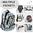 thumbnail image 7 of Bulopur Blue Camo Duck Kids Backpack for Girls Brown Bow School Bag Lightweight Multi-Pocket Book Bag for Daily Use, 7 of 7
