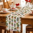 thumbnail image 5 of Tropical Cactus Table Runner 70 Inches, Spring Summer Potted Plants Rustic Bed Runner Dresser Scarves Tabletop for Indoor Outdoor Parties/Ceremony/Banquet, 13" x 70", 5 of 9