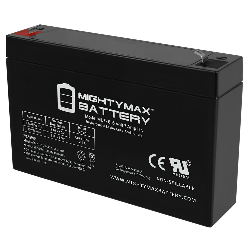 "Mighty Max Replacement 6V 7AH Battery For Kids Ride On Power Car
