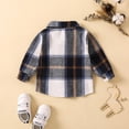 thumbnail image 4 of URMAGIC Little Kids Toddler Baby Boy Girl Shirt Jacket Plaid Long Sleeve Button Down Fall Flannel Shacket Coat Tops 6 Months- 5 Years, 4 of 7