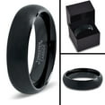 thumbnail image 4 of Charming Jewelers Tungsten Wedding Band Ring 4mm for Men Women Comfort Fit Black Domed Brushed Lifetime Guarantee Size 7.5, 4 of 4