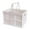 White, variant on LHNFT Folding Storage Basket with Handle Stackable Organizer for Case for Makeup Storage x Desk Organizer for Case Shopping, Unfold 18.6*13.5*12.5cm