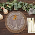 thumbnail image 6 of Efavormart 6 Pack Brown 13" Paper Placemats With Walnut Wood Design, Round Disposable Dining Table Mats, 6 of 11