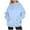 Sky Blue, variant on Oversized Hoodies for Women, Titcea Solid Color Pullover Sweatshirt with Pocket, Loose Comfy Holiday Casual Sweater Hoodie