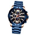 thumbnail image 1 of Mirar 8336 Reloj de cuarzo para hombre Reloj de pulsera multifunción de acero inoxidable Reloj de pulsera multifunción 3ATM Calendario Fecha Relojes 1 1, 1 of 5