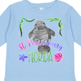 thumbnail image 4 of Inktastic St. Petersburg Florida Cute Swimming Manatee Boys or Girls Long Sleeve Toddler T-Shirt, 4 of 5