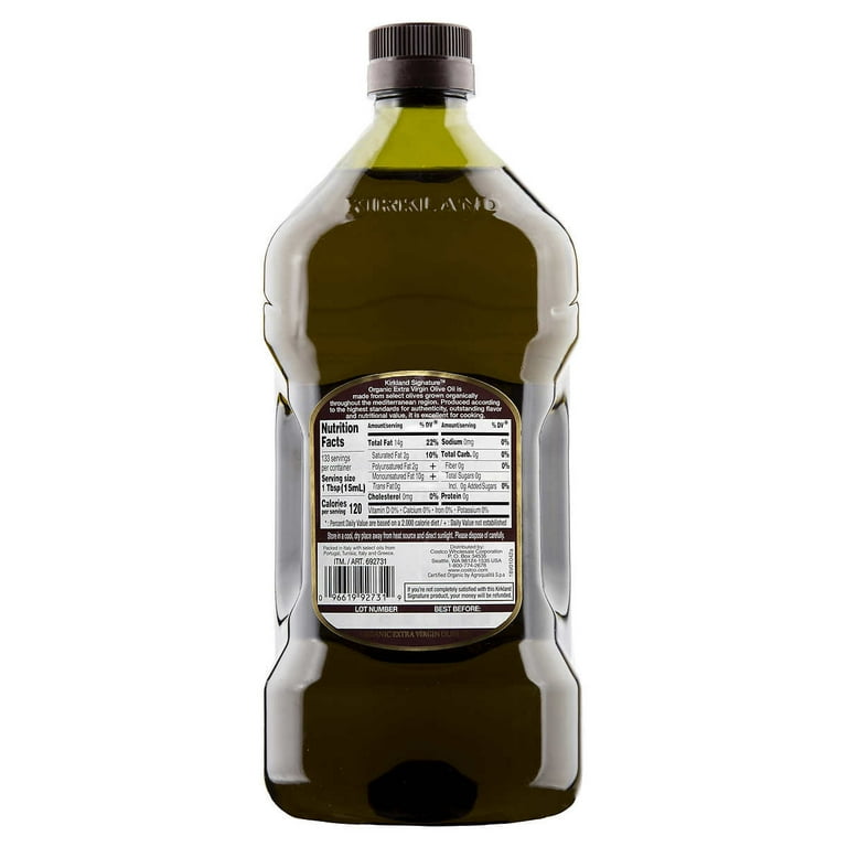 Kirkland Signature Organic Extra Virgin Olive Oil 2 L for
