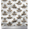thumbnail image 1 of Soimoi Brown Modal Satin Fabric Floral & Paisley Print Fabric by the Yard 42 Inch Wide, 1 of 3