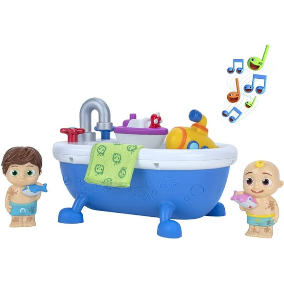 Set de juego musical CocoMelon para bañarse con 2 figuras que cambian de color