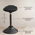 thumbnail image 4 of Standing Desk Chair, Adjustable Ergonomic Standing Stool, Swivel Sitting Balance Chair, Anti-Slip Bottom Pad (Black), 4 of 4