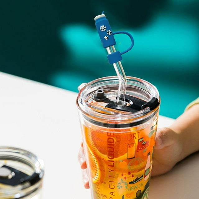 Straw Accessory Set Silicone Cap Covers for 20–40 Oz Cups Toppers for 10mm Compatible with 40 Oz Tumblers with Handle Leakproof Straw Caps for Hydration