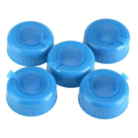 - 5Pcs Blue Gallon Drinking Water Bottle Screw on Cap Replacement Anti Splash Lids, Water Bottle Caps,Gallon Water Bottle Cap