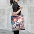 thumbnail image 4 of Bichon Frise Patriotic Welcome for 4Th of July Independence Day All Over Print 3D Canvas Tote Bag Bichons Dog Lovers Gifts Idea Reusable Handbag - 00010, 4 of 5
