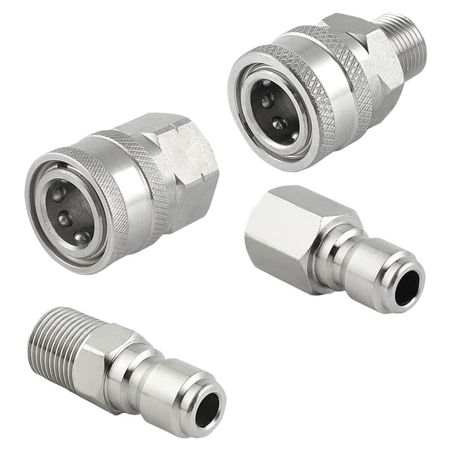 Luxshiny 4Pcs Pressure Washer Quick Connect 3 8 Inch for Pressure Washer Fittings and Accessories