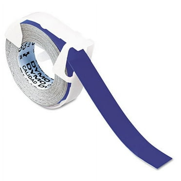 2PC DYMO Self-Adhesive Glossy Labeling Tape for Embossers, 0.37\" x 12 ft Roll, Blue