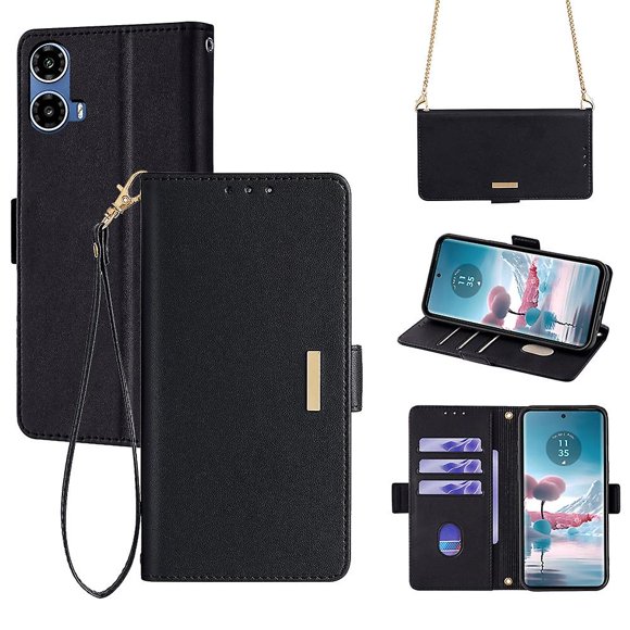 Crossbody Leather Case For Motorola Moto G34 5G