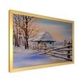 thumbnail image 2 of Designart 'Traditional Cottage Covered With Snow In Winter II' Traditional Framed Art Print, 2 of 4