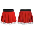 thumbnail image 1 of Jelory Jupe-Short Plissée pour Filles, Jupe Patineuse Décontractée Évasée Unie, Taille Haute, Uniforme Scolaire, 6-16 Ans, Rouge, 8, 1 of 7