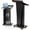 Black-1, variant on BERPET Podium Stand for Church Classroom Lectern - 50.4"H Rolling Pulpit with Storage Cabinet & Locks for Presentation, Wedding, Office