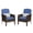 brown+blue, variant on High-Back Outdoor Rattan Patio Chair Set, 2-Piece – Thick Cushions, All-Weather Gradient Wicker – Versatile Outdoor Seating for Porch, Deck, Garden, Backyard