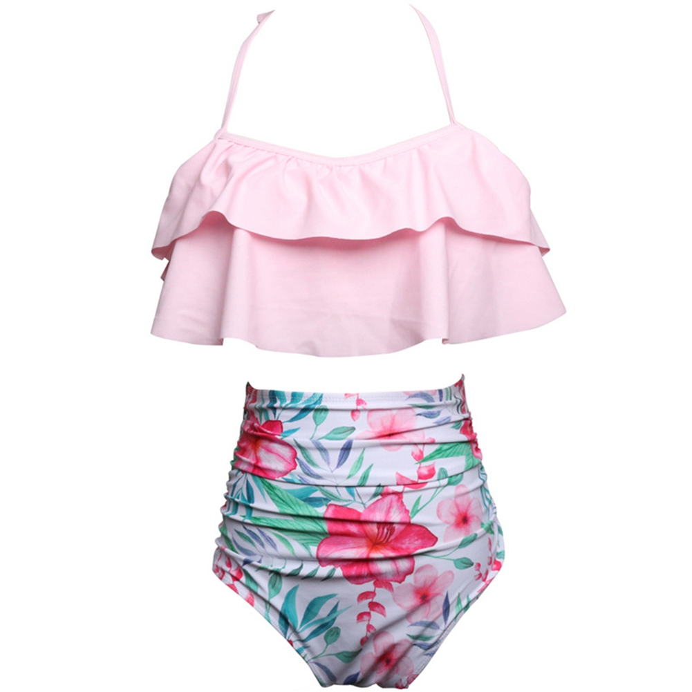 baby pink high waisted bikini