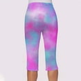 thumbnail image 5 of SwiftWear Women's Tie-Dye Capri Pants with Drawstring Waist - Fashion Slit Hem Sweatpants Casual Capris with Pockets, Stretchy Comfort Fit Cropped Pants S-2XL​, 5 of 7