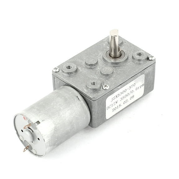 DC 12V 0.6RPM 6mm Shaft High Torque Turbine Worm Gear Box Reduction Motor