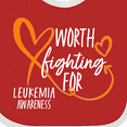 thumbnail image 4 of Inktastic Worth Fighting for Leukemia Awareness Orange Heart Boys or Girls Baby Bib, 4 of 4