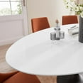 thumbnail image 7 of Modway Lippa 78" Oval Lacquered MDF Dining Table in Black/White, 7 of 7