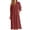 Red, variant on QUNYINEY Long Dresses Women Summer Casual Puff 3/4 Sleeve A Line Dress Vacation with Pockets V-Neck Loose Fit Solid Dresses