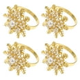 thumbnail image 5 of LABSERRON Elegant Round Alloy Napkin Rings For Table Setting 4Pcs 1.77In, 5 of 10