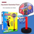 thumbnail image 2 of Children's Height Adjustable Sports Basketball System Hoop Basketball Goal Backboard, 2 of 5