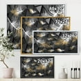 thumbnail image 4 of Designart 'Gold and White Feathers On Triangular' Modern Framed Canvas Wall Art Print, 4 of 5
