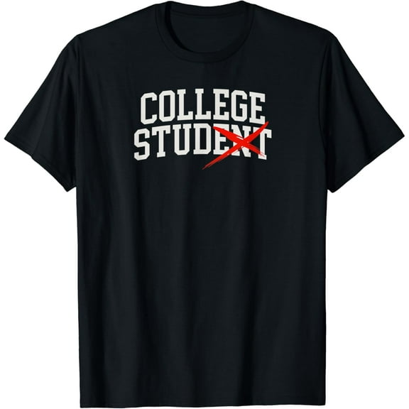College Student Stud Arched College Font Funny T-Shirt mens t shirt，black，women，funny，misfits，men，journey，t-shirt
