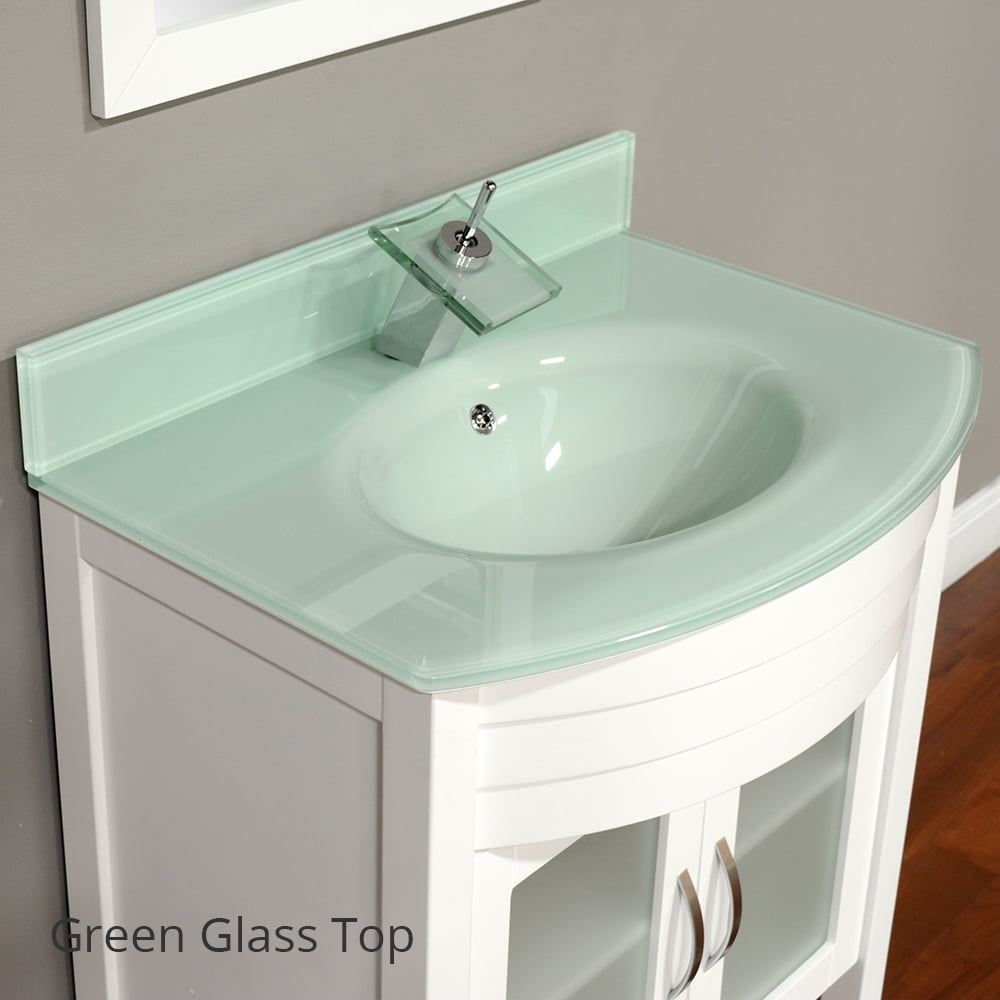 Elite 30 Single Modern Bathroom Vanity In White With Light Green Glass Top And Mirror With Mirror Walmartcom Walmartcom Elite 30 Single Modern Bathroom Vanity In White With Light Green Glass Top And Mirror With Mirror Walmartcom Walmartcom
