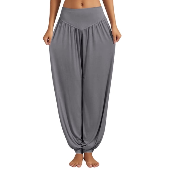 Yoga Pants Women High Waisted Workout Leggings with Pockets for Comfortable Running and Exercise Grey L