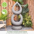 thumbnail image 5 of Water Fountain 2 Tired Modern Indoor Floor Standing Outdoor Fountain with Lights for Garden Patio Backyard Porch Home Art Decor, 5 of 7