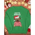 thumbnail image 4 of Tstars Womens Christmas Sweatshirt Gift for Dog Lover Pug Fans Santa Paws Holiday Shirt Xmas Party, 4 of 6