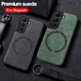 thumbnail image 2 of Funda magnética de cuero de gamuza para Samsung, funda de carga inalámbrica Magsafe, S23, S22, S21, FE, S20, S10 Plus, Ultra Note 20, 10 Pro, A52, A72, A32 Fivean unisex, 2 of 2